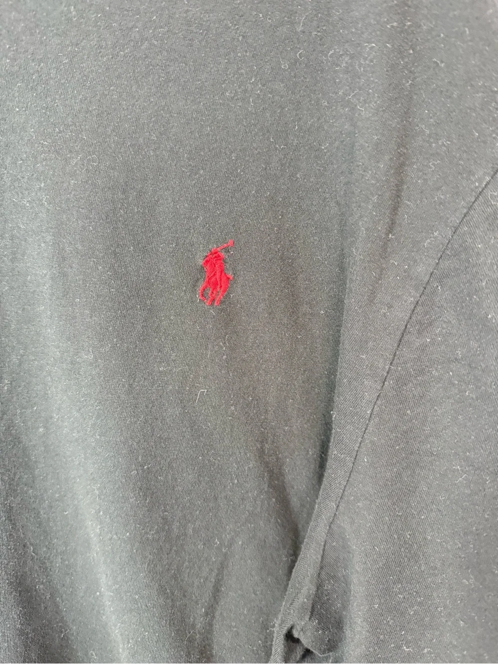 Polo by Ralph Lauren Black Tee with Red Pony‎ Embroidery size XXL